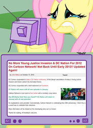 Size: 563x771 | Tagged: safe, fluttershy, pony, g4, exploitable meme, fluttercry, green lantern, meme, tv meme, young justice