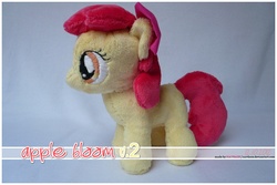 Size: 1038x694 | Tagged: safe, artist:navkaze, apple bloom, earth pony, pony, g4, irl, photo, plushie, solo