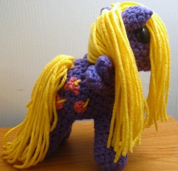 Size: 2457x2358 | Tagged: safe, artist:acrylicsheep, lily blossom, pony, g4, amigurumi, crochet, high res, irl, photo, plushie, solo