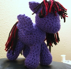 Size: 2187x2125 | Tagged: safe, artist:acrylicsheep, oc, oc only, pony, amigurumi, crochet, exploding drummer, high res, irl, photo, plushie, solo