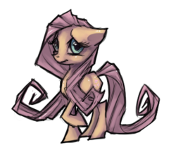 Size: 340x294 | Tagged: safe, artist:mythologica, fluttershy, pony, g4, female, scared, solo