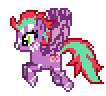 Size: 106x96 | Tagged: safe, artist:angel99percent, oc, oc only, pony, animated, desktop ponies, flying, pixel art, side view, simple background, solo, sprite, transparent background