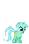 Size: 105x157 | Tagged: safe, artist:lightningbolt, lyra heartstrings, pony, unicorn, g4, animated, desktop ponies, excited, female, happy, jumping, pixel art, pronking, simple background, smiling, solo, sprite, transparent background