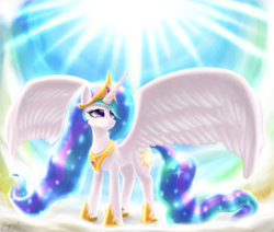 Size: 1920x1629 | Tagged: safe, artist:angerelic, princess celestia, pony, g4, female, solo, sun