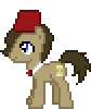 Size: 84x100 | Tagged: artist needed, source needed, safe, doctor whooves, time turner, pony, g4, animated, desktop ponies, doctor who, eleventh doctor, fez, hat, male, simple background, solo, sprite, the doctor, transparent, transparent background