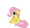 Size: 104x96 | Tagged: artist needed, source needed, safe, fluttershy, pony, g4, animated, desktop ponies, female, filly, filly fluttershy, pixel art, simple background, solo, transparent, transparent background