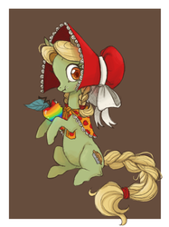 Size: 400x534 | Tagged: safe, artist:thundergarden, granny smith, g4, eating, zap apple