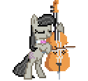Size: 126x116 | Tagged: safe, artist:rj-p, octavia melody, earth pony, pony, g4, animated, bipedal, cello, desktop ponies, female, musical instrument, pixel art, playing instrument, simple background, solo, sprite, transparent background