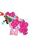 Size: 108x126 | Tagged: artist needed, source needed, safe, pinkie pie, g4, animated, desktop ponies, female, groucho mask, pixel art, simple background, solo, sprite, transparent background