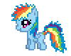 Size: 100x80 | Tagged: artist needed, source needed, safe, rainbow dash, g4, animated, desktop ponies, female, filly, pixel art, simple background, solo, sprite, transparent background