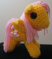 Size: 1906x2167 | Tagged: safe, artist:acrylicsheep, fluttershy, pony, g4, amigurumi, crochet, irl, photo, plushie, solo