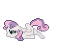 Size: 120x88 | Tagged: safe, artist:starsteppony, sweetie belle, g4, animated, desktop ponies, female, pixel art, scootie belle, scooting, simple background, solo, sprite, transparent background