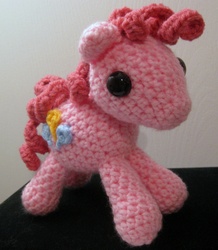 Size: 2003x2302 | Tagged: safe, artist:acrylicsheep, pinkie pie, earth pony, pony, g4, amigurumi, crochet, high res, irl, photo, plushie, solo