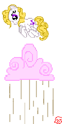 Size: 132x260 | Tagged: artist needed, source needed, safe, edit, surprise, pony, g1, g4, animated, chocolate rain, cloud, cotton candy, cotton candy cloud, desktop ponies, female, food, g1 to g4, generation leap, pixel art, rain, raincloud, simple background, solo, sprite, transparent background
