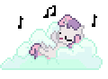 Size: 120x88 | Tagged: artist needed, source needed, safe, sweetie belle, g4, animated, cloud, desktop ponies, female, pixel art, simple background, singing, solo, sprite, transparent background