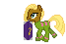 Size: 134x90 | Tagged: artist needed, source needed, safe, elsie, pretty vision, earth pony, pony, g4, animated, desktop ponies, elise, female, mare, mouth hold, pixel art, simple background, solo, sprite, transparent background