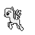 Size: 114x114 | Tagged: artist needed, source needed, safe, pegasus, pony, animated, base, desktop ponies, female, flying, invisible, mare, pixel art, simple background, solo, sprite, template, transparent background