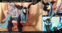 Size: 1215x658 | Tagged: safe, artist:irashiryuu, queen chrysalis, g4, irl, photo, plushie, solo