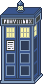 Size: 90x172 | Tagged: safe, artist:anonycat, desktop ponies, no pony, simple background, sprite, tardis, transparent background, zero characters