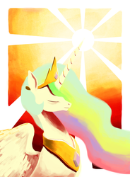 Size: 817x1113 | Tagged: safe, artist:justdayside, princess celestia, pony, g4, female, solo