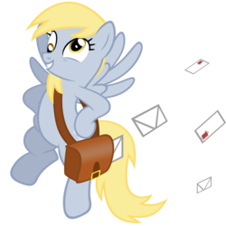 Size: 5000x5000 | Tagged: safe, artist:austiniousi, derpy hooves, pegasus, pony, g4, absurd resolution, female, mail, mare