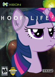 Size: 713x1000 | Tagged: safe, artist:nickyv917, twilight sparkle, g4, box art, esrb, game cover, half-life, m rating, parody, video game, xbox