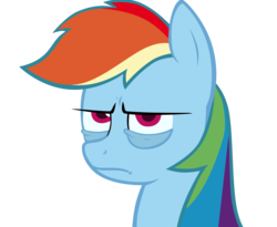 Size: 2000x1640 | Tagged: safe, artist:haloreplicas, rainbow dash, g4, simple background, transparent background, unamused, vector