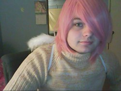 Size: 640x480 | Tagged: safe, fluttershy, human, g4, butterscotch, cosplay, crossdressing, irl, irl human, male, photo, rule 63, solo, trap