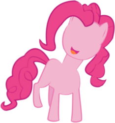 Size: 415x443 | Tagged: safe, pinkie pie, earth pony, pony, g4, female, no eyes, solo