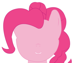 Size: 900x800 | Tagged: safe, pinkie pie, earth pony, pony, g4, female, no eyes, solo