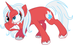 Size: 1117x688 | Tagged: safe, artist:c-puff, pony, unicorn, dc comics, horn, male, ponified, simple background, snowflame, solo, stallion, transparent background, unshorn fetlocks