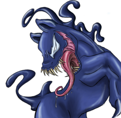 Size: 822x807 | Tagged: safe, artist:shadow-rep, crossover, male, marvel, ponified, simple background, spider-man, symbiote, transparent background, venom