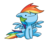 Size: 256x229 | Tagged: safe, rainbow dash, pegasus, pony, g4, :|, chibi, poker face, reaction image, simple background, solo, transparent background