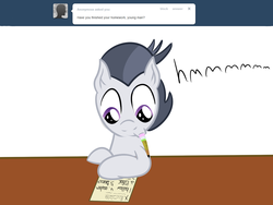 Size: 1200x900 | Tagged: safe, rumble, pegasus, pony, lets ask rumble, g4, ask, colt, foal, homework, male, tumblr