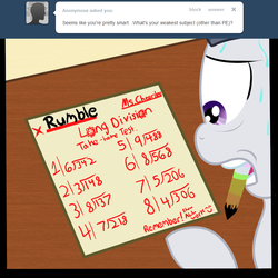 Size: 800x800 | Tagged: safe, rumble, lets ask rumble, g4, ask, colt, foal, male, math, nervous sweat, pencil in mouth, tumblr