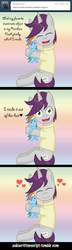 Size: 500x1733 | Tagged: safe, artist:taco-bandit, rainbow dash, written script, pony, unicorn, g4, ask, comic, female, horn, male, plushie, stallion, writtendash