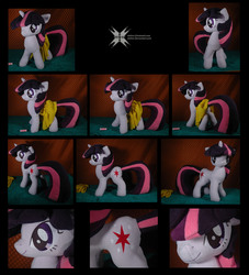 Size: 3633x4000 | Tagged: safe, artist:oblitor, twilight sparkle, pony, g4, clothes, collage, customized toy, dress, irl, photo, plushie, polka dots, quality, skirt, solo