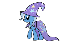 Size: 500x281 | Tagged: safe, artist:bronycurious, trixie, pony, unicorn, g4, animated, female, mare, preview, simple background, solo, transparent background