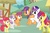 Size: 2000x1300 | Tagged: safe, artist:aquaticneon, apple bloom, apple spice, scootaloo, scootaloo (g3), sweetie belle, sweetie belle (g3), earth pony, pegasus, pony, unicorn, g3, g4, cute, cutie mark crusaders, female, filly, g3 cutealoo, g3 diasweetes, g3 to g4, generation leap, mare, spiceabetes