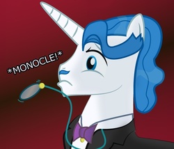 Size: 578x495 | Tagged: safe, artist:parallaxmlp, edit, fancypants, pony, unicorn, g4, gradient background, male, monocle, solo, stallion, surprised