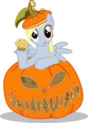 Size: 3488x4859 | Tagged: safe, artist:up1ter, derpy hooves, pegasus, pony, g4, female, gross, halloween, holiday, jack-o-lantern, mare, pumpkin, simple background, solo, transparent background