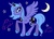 Size: 2421x1763 | Tagged: safe, artist:termanianstar, princess luna, pony, g4, crescent moon, female, s1 luna, solo