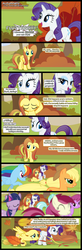 Size: 1500x4577 | Tagged: safe, artist:foxy-noxy, applejack, berry punch, berryshine, fluttershy, lyra heartstrings, pinkie pie, rainbow dash, rarity, roseluck, twilight sparkle, earth pony, pegasus, pony, unicorn, g4, bald, comic, ears back, female, floppy ears, fluttertree, mare, reality ensues, running of the leaves, unicorn twilight