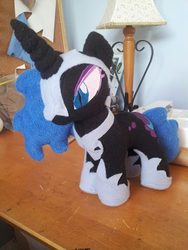 Size: 360x480 | Tagged: safe, artist:steen85, nightmare moon, pony, g4, cute, female, filly, irl, nightmare woon, photo, plushie, solo