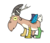 Size: 900x781 | Tagged: safe, artist:seabastian, discord, goat, g4, crossover, goatified, gompers, gravity falls, male, simple background, species swap, transparent background