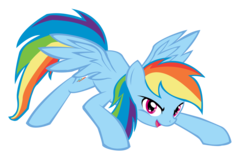 Size: 1654x1063 | Tagged: safe, artist:danmakuman, rainbow dash, pony, g4, female, simple background, solo, transparent background, vector