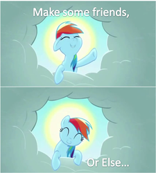 Size: 854x948 | Tagged: safe, rainbow dash, g4, meme, or else, or else meme