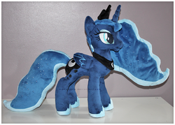 Size: 1000x716 | Tagged: safe, artist:mamaapple, princess luna, pony, g4, irl, photo, plushie, solo