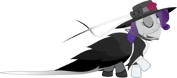 Size: 1958x865 | Tagged: safe, artist:crimsonlynx97, rarity, pony, unicorn, g4, clothes, dress, female, funeral dress, horn, mare, simple background, solo, transparent background, veil