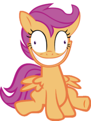 Size: 400x533 | Tagged: safe, artist:kuren247, scootaloo, g4, insanity, psycho, simple background, transparent background, vector